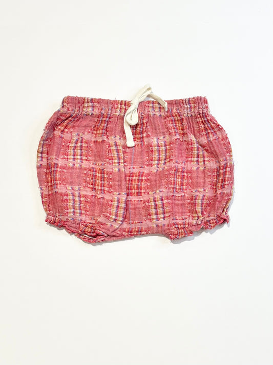 Red muslin shorts - Size 0