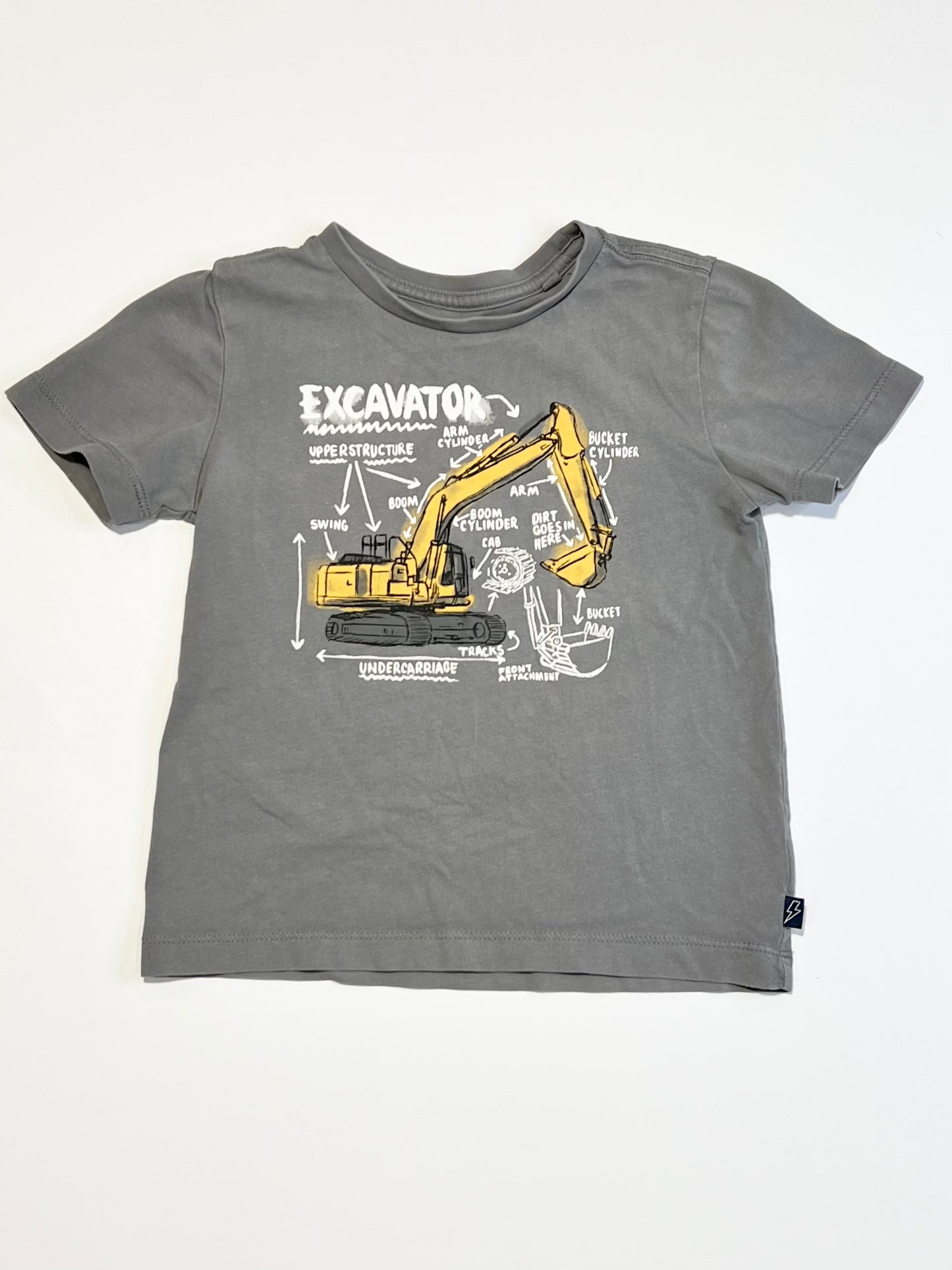 Grey excavator tee - Size 3