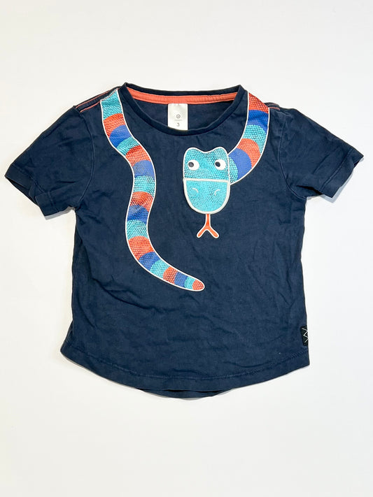 Navy snake tee - Size 3