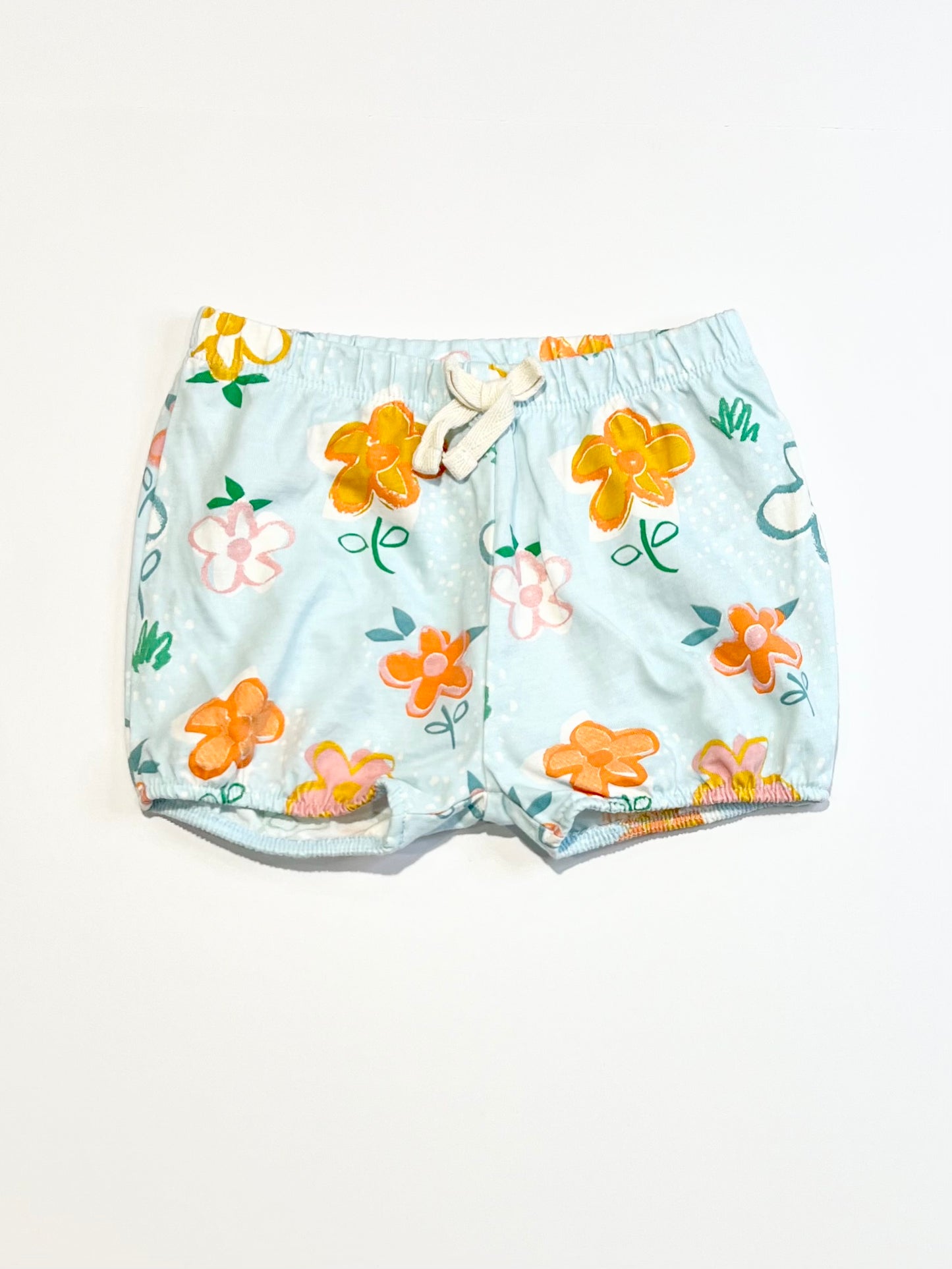 Floral jersey shorts - Size 6-9 months