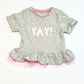 Grey peplum tee - Size 9-12 months