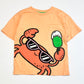 Orange crab tee - Size 3-4