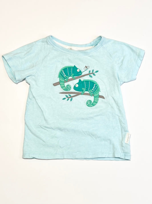 Blue chameleon tee - Size 3
