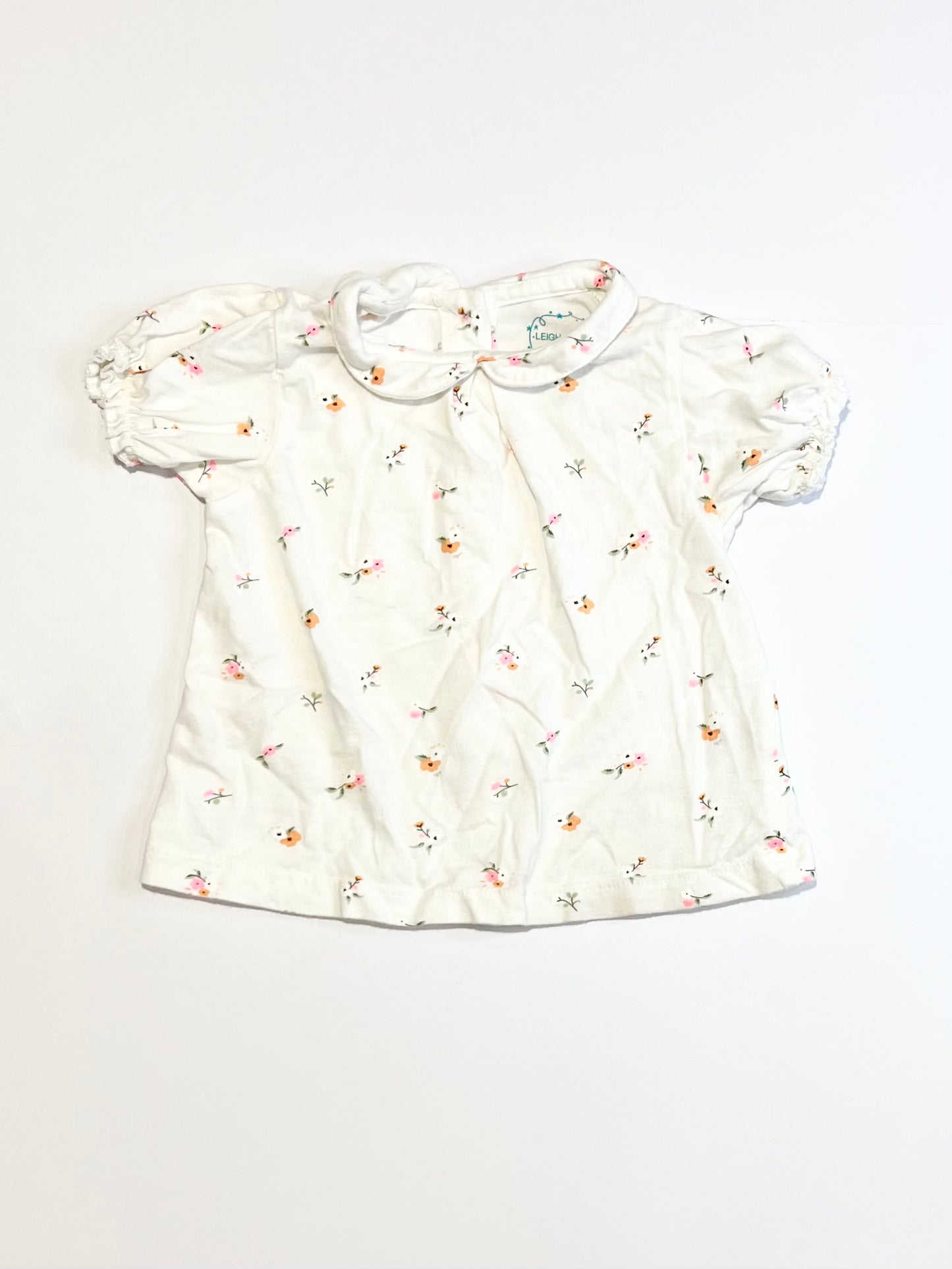 Floral jersey top - Size 9-12 months