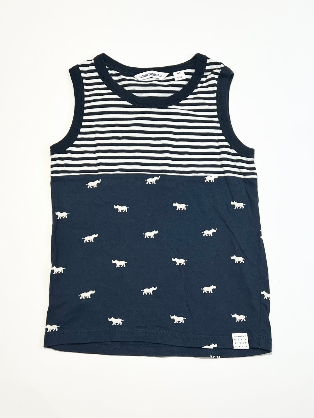 Striped rhino tank - Size 5
