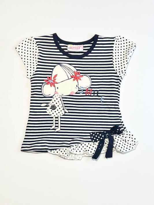 Striped mousae tee - Size 0