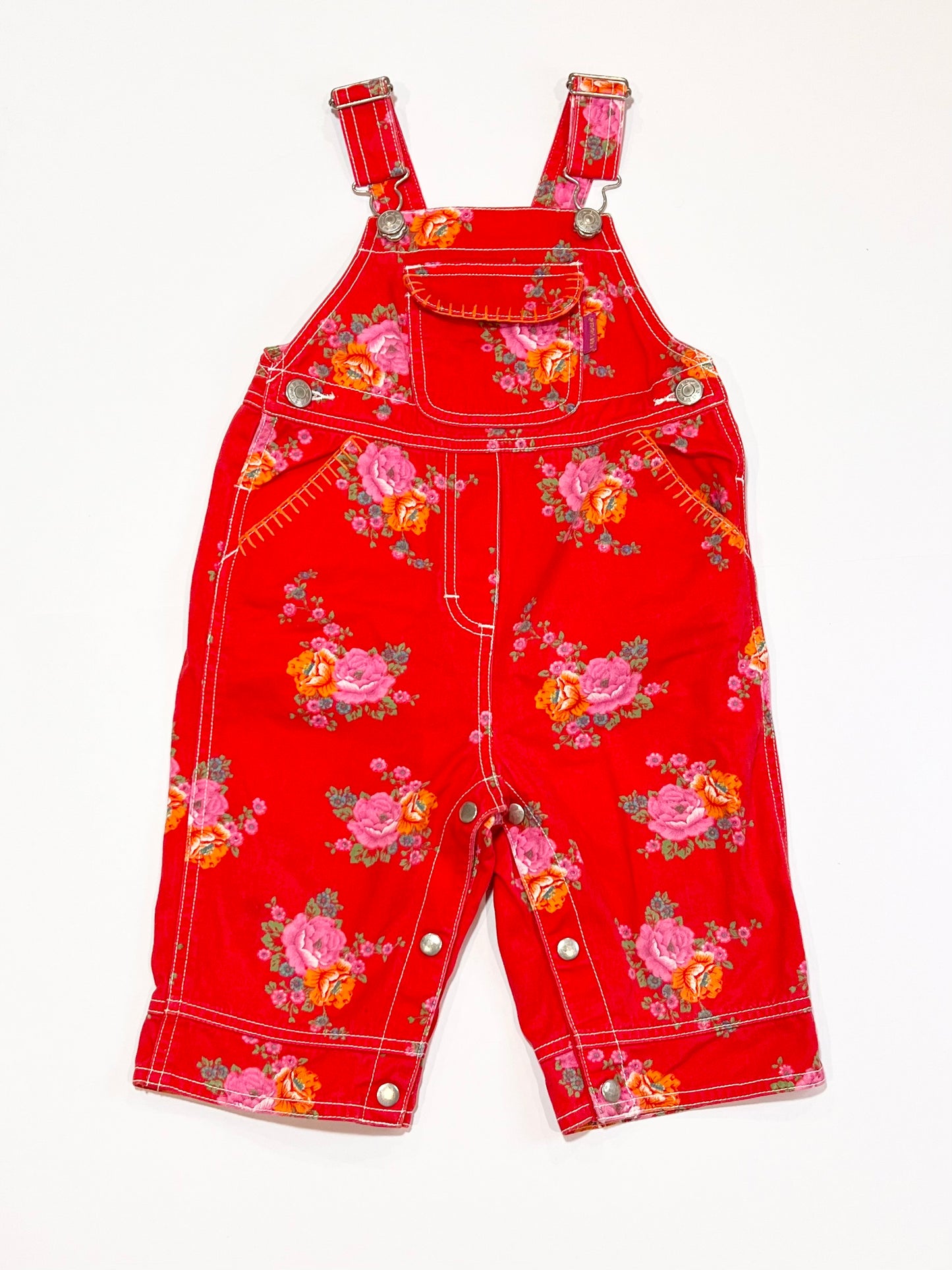 Floral denim overalls - Size 1