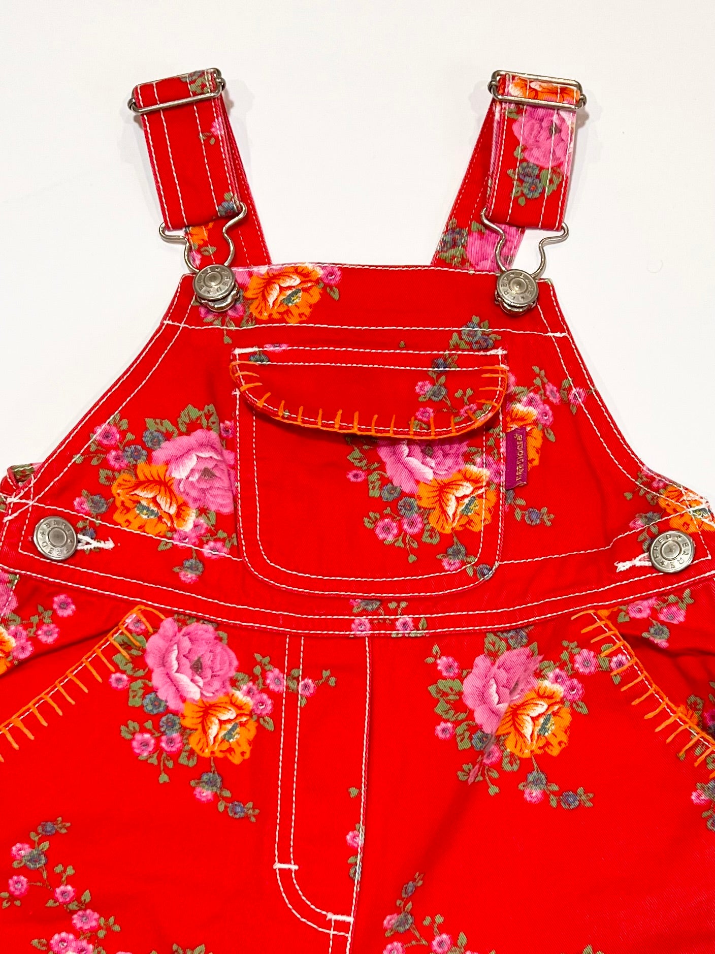 Floral denim overalls - Size 1