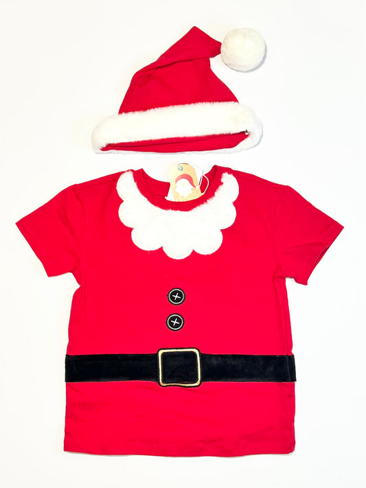 Christmas tee with hat brand new - Size 5