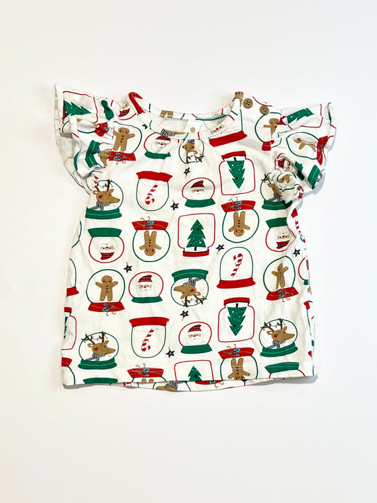 Christmas flutter tee - Size 0