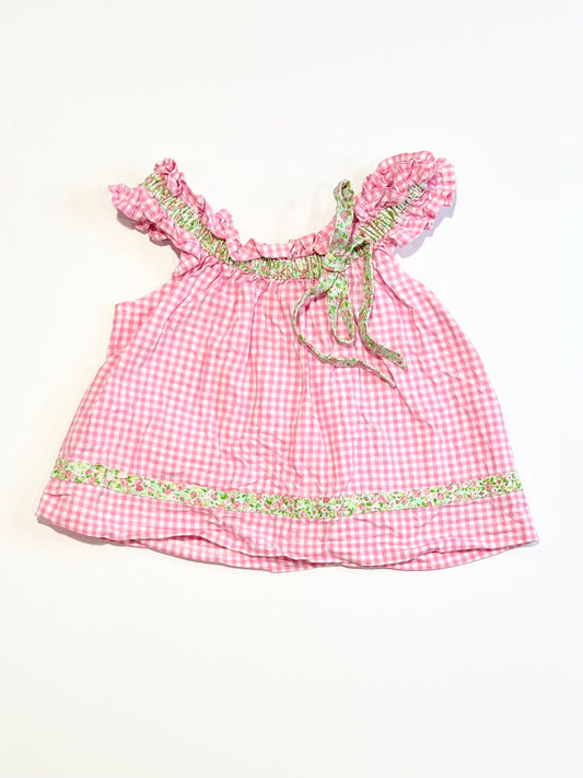 Pink gingham top - Size 0