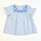 Striped embroidered top - Size 6-9 months