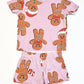 Pink gingerbread pyjamas - Size 3