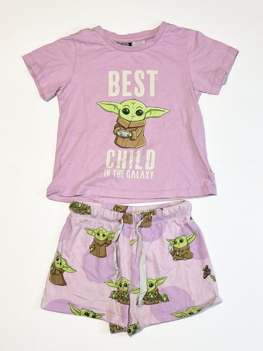 Purple Yoda pyjamas - Size 3