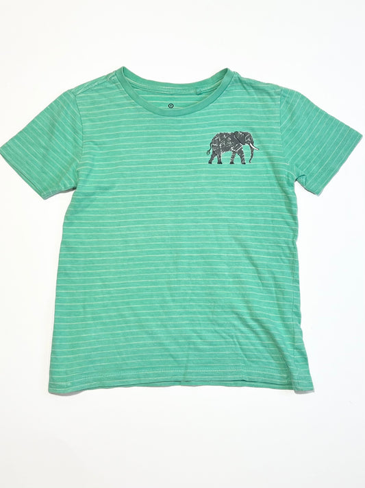Striped elephant tee - Size 5