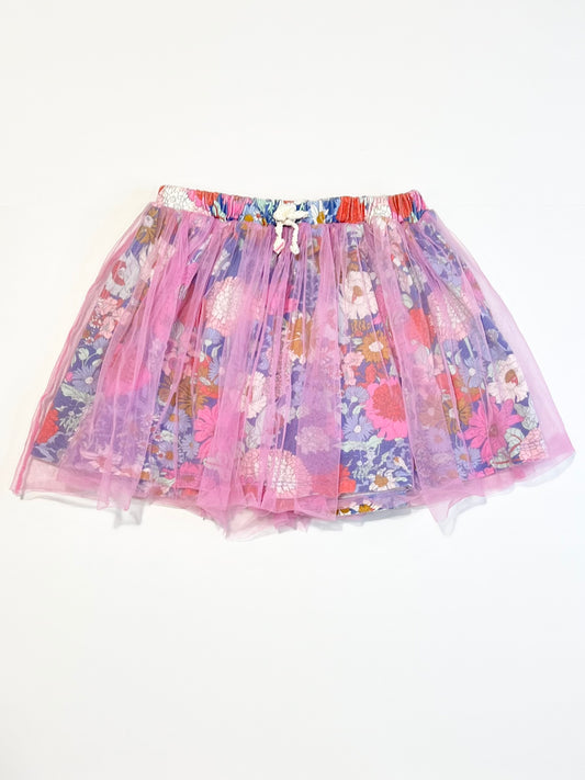 Floral tulle skirt - Size 3-4