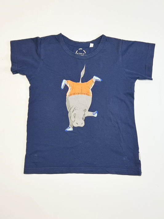 Navy hippo tee - Size 5