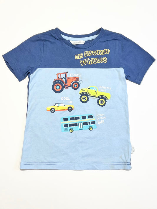 Blue vehicles tee - Size 5