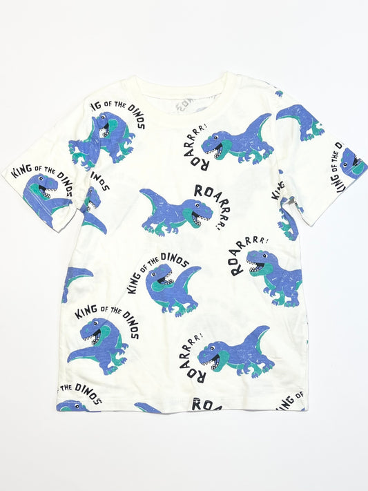 Blue dinos tee - Size 4-6
