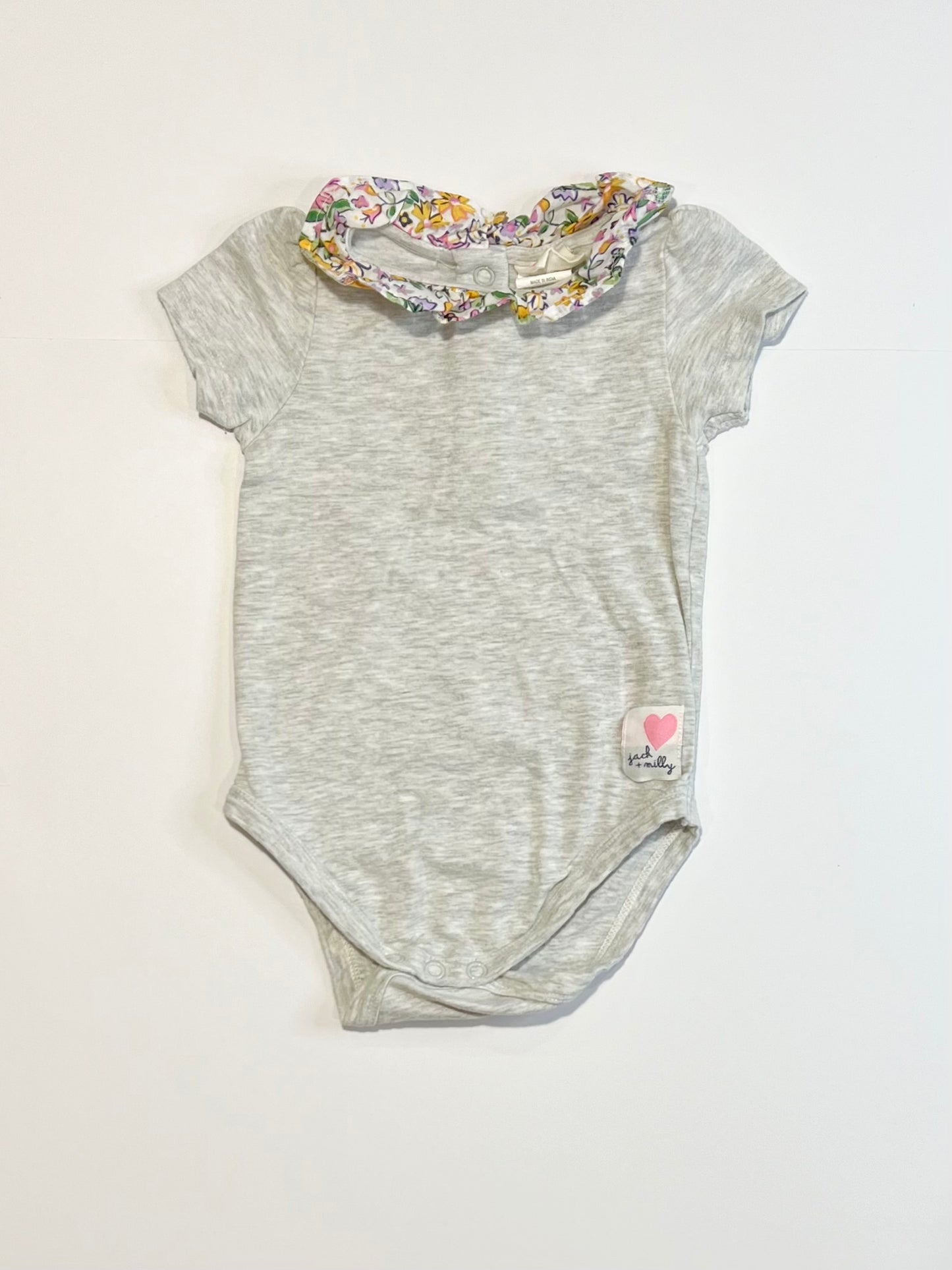 Grey collared bodysuit - Size 0