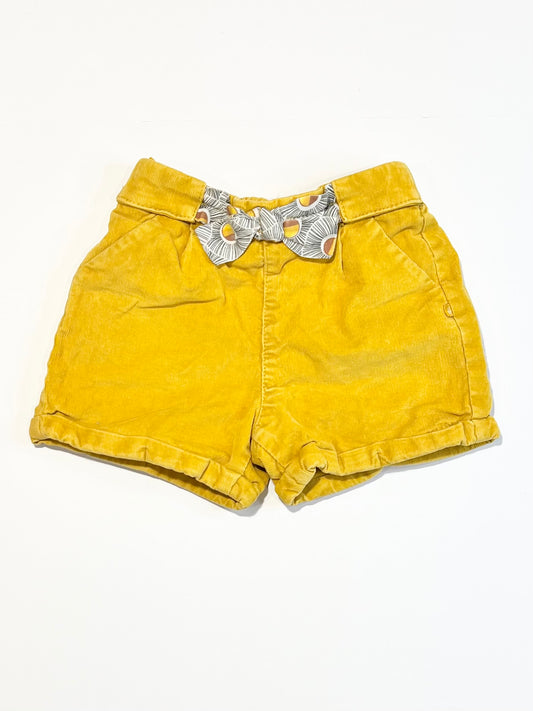 Mustard corduroy shorts - Size 3