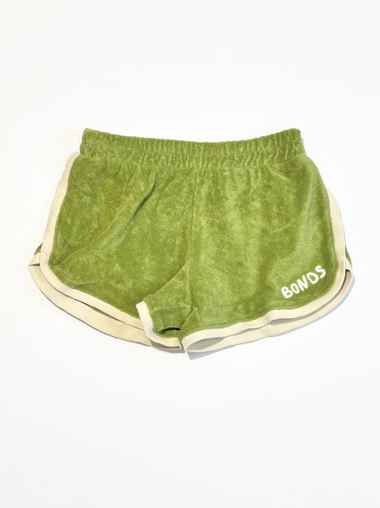 Green terry shorts - Size 3