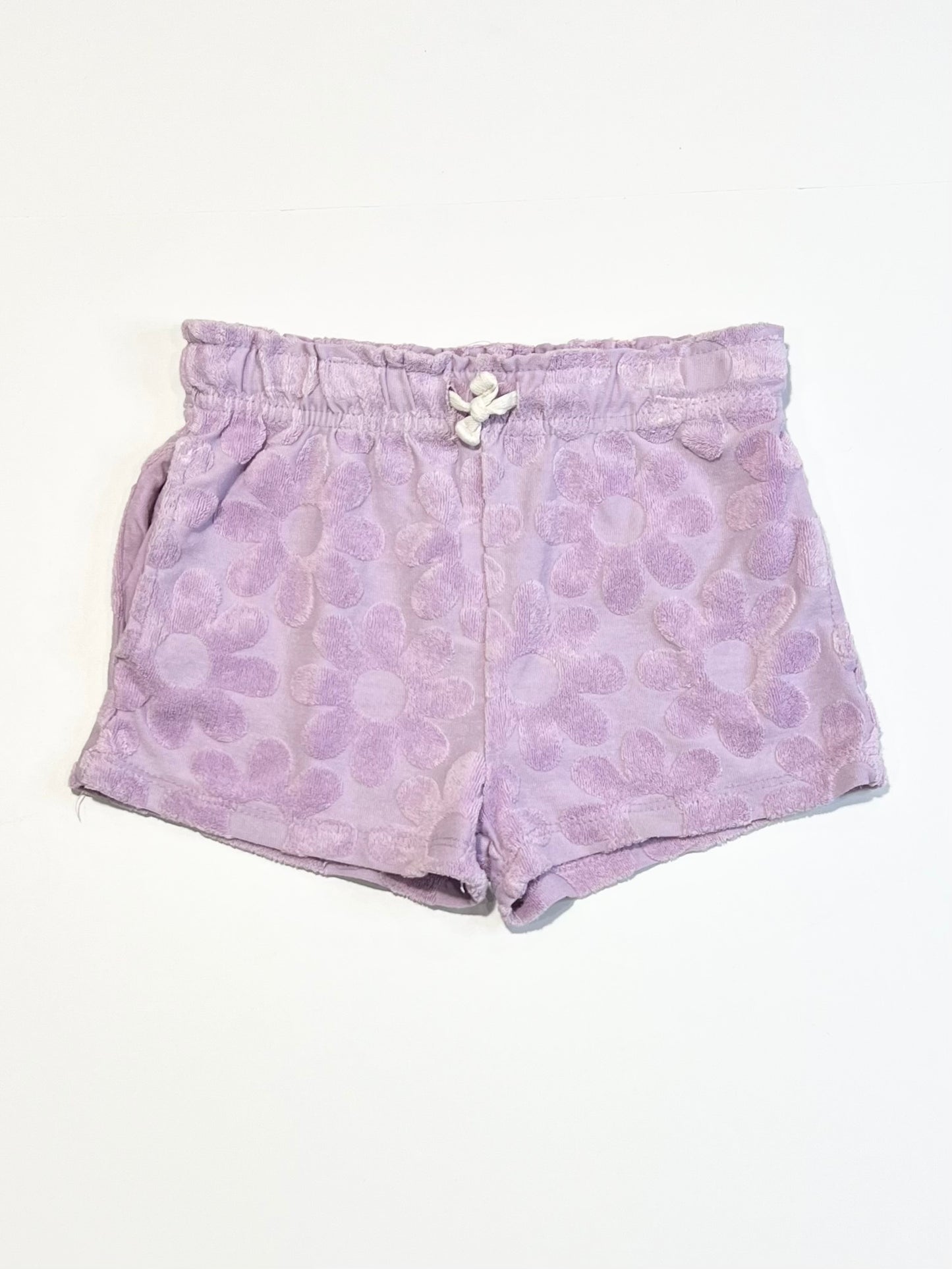 Purple terry shorts - Size 3