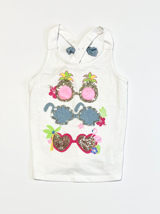 Sequined glasses top - Size 3-4