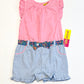 Pink cotton romper brand new - Size 0