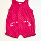 Pink spotty romper - Size 0