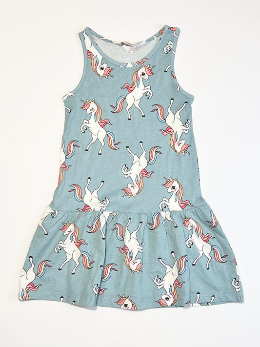 Jersey unicorn dress - Size 2-4
