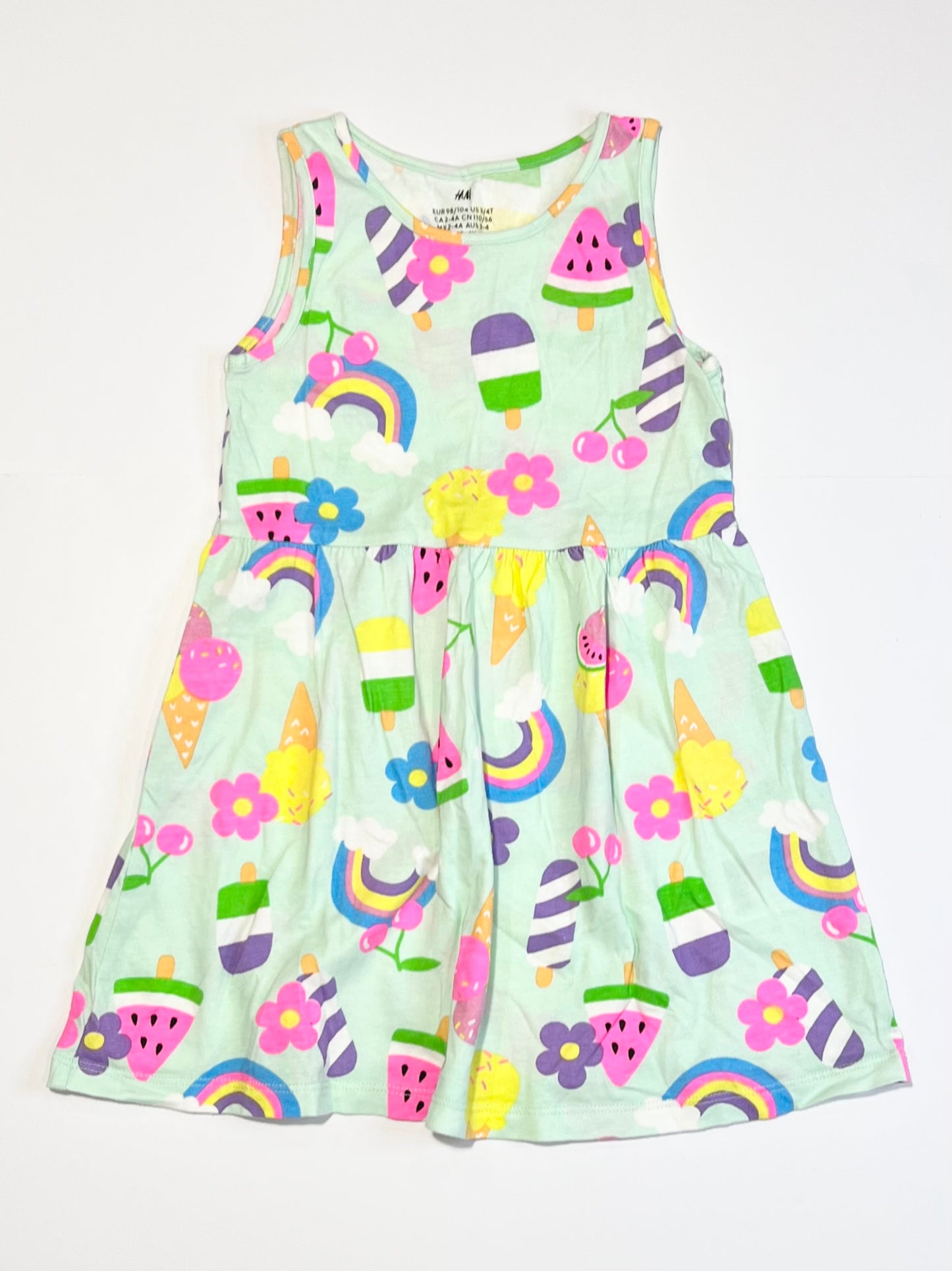 Jersey ice creams dress - Size 2-4