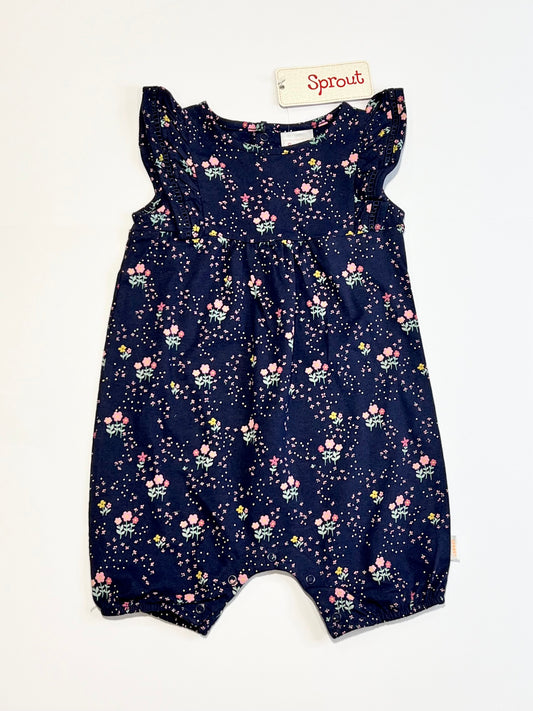 Navy floral romper brand new - Size 0