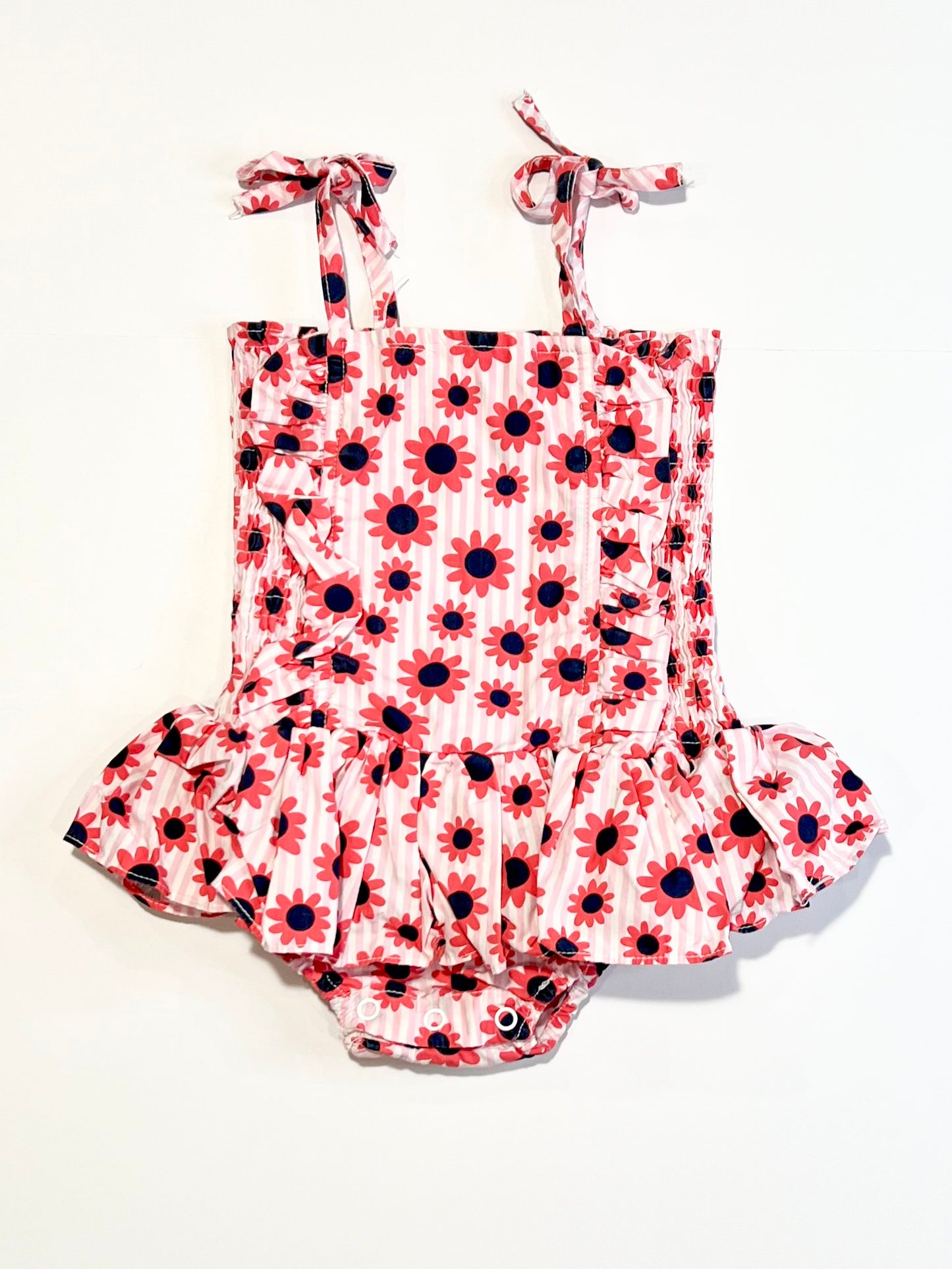 Striped floral romper - Size 0