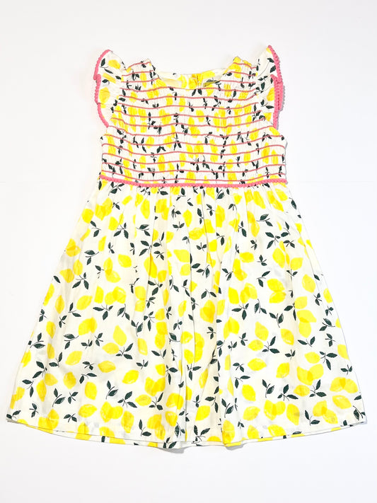 Smocked lemons dress - Size 3