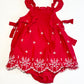 Red cutwork dress - Size 0