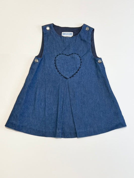 Blue heart dress - Size 9-12 months