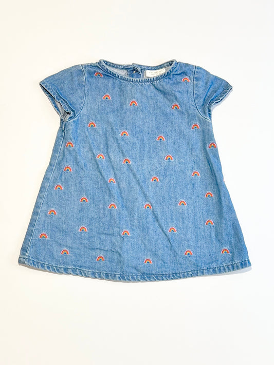 Embroidered rainbows top - Size 6-9 months