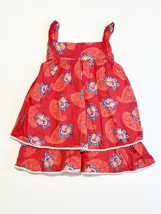 Red floral dress - Size 0