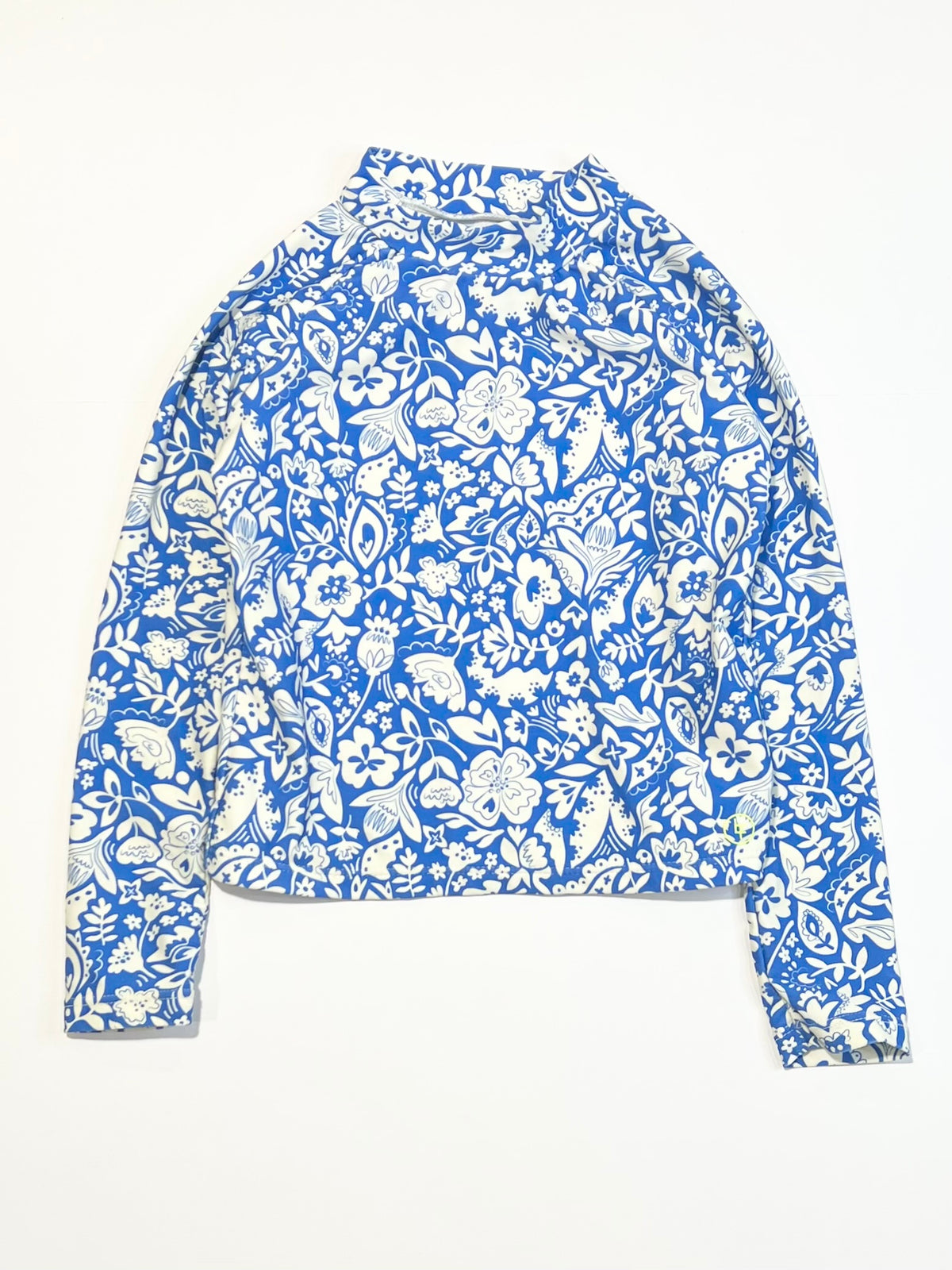 Blue floral rashie - Size 5-6