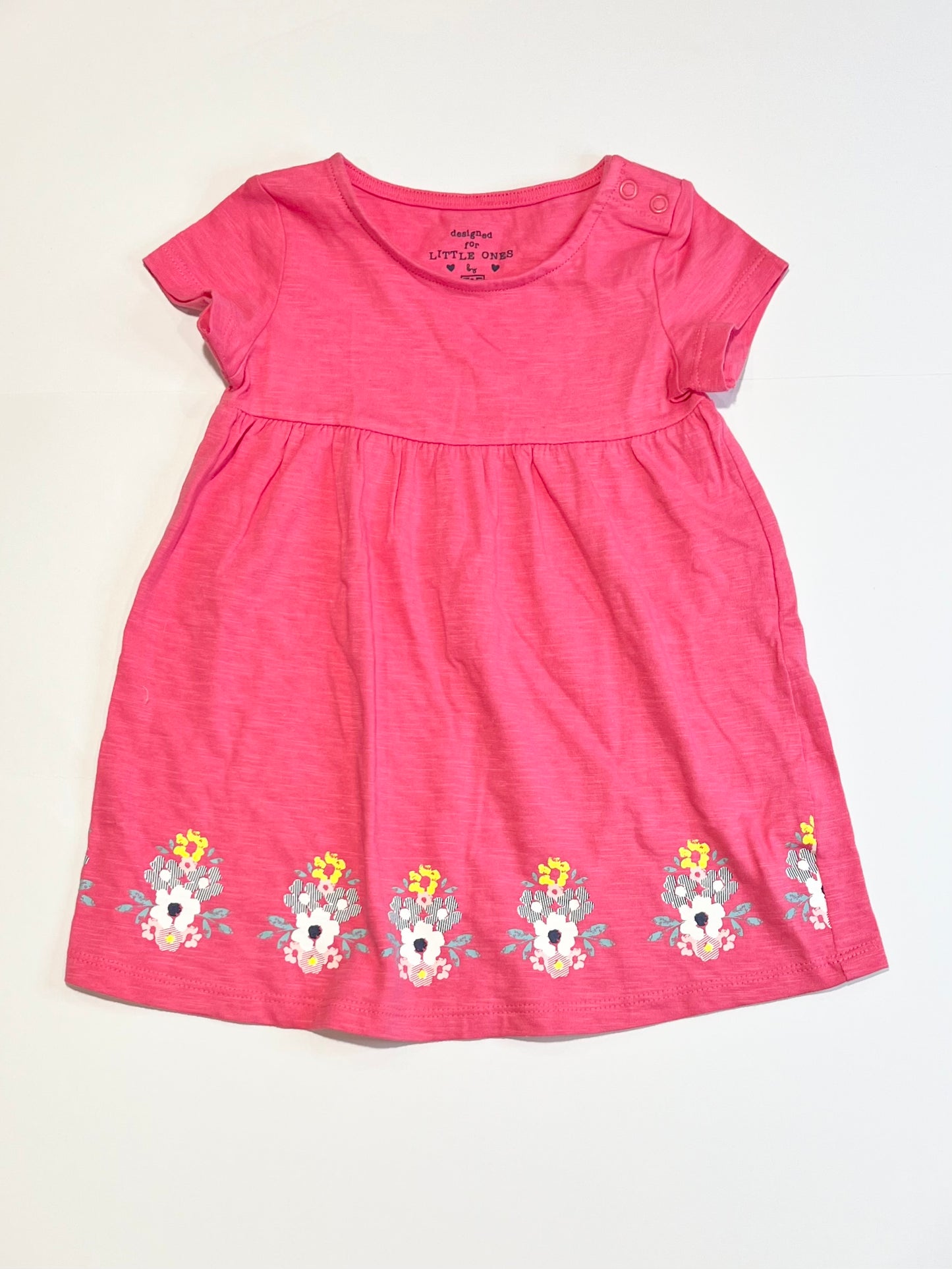 Pink jersey dress - Size 9-12 months