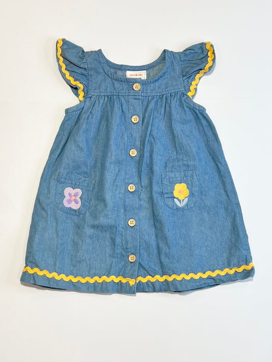 Chambray button dress - Size 0