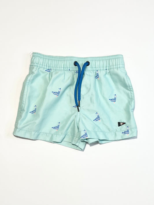 Blue seagull boardies - Size 2