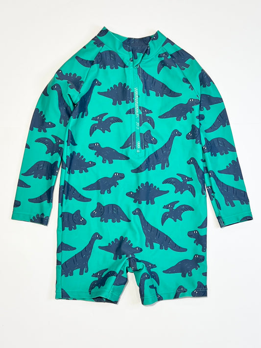 Green dinosaur swimsuit - Size 2
