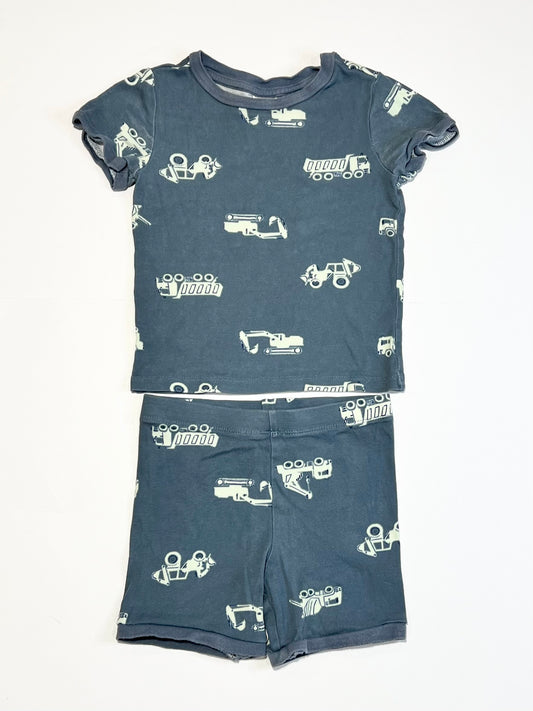 Ribbed trucks pyjamas - Size 2