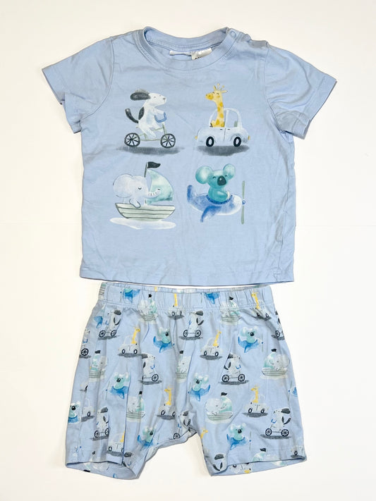 Blue animals pyjamas - Size 2