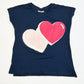 Navy hearts tee - Size 5