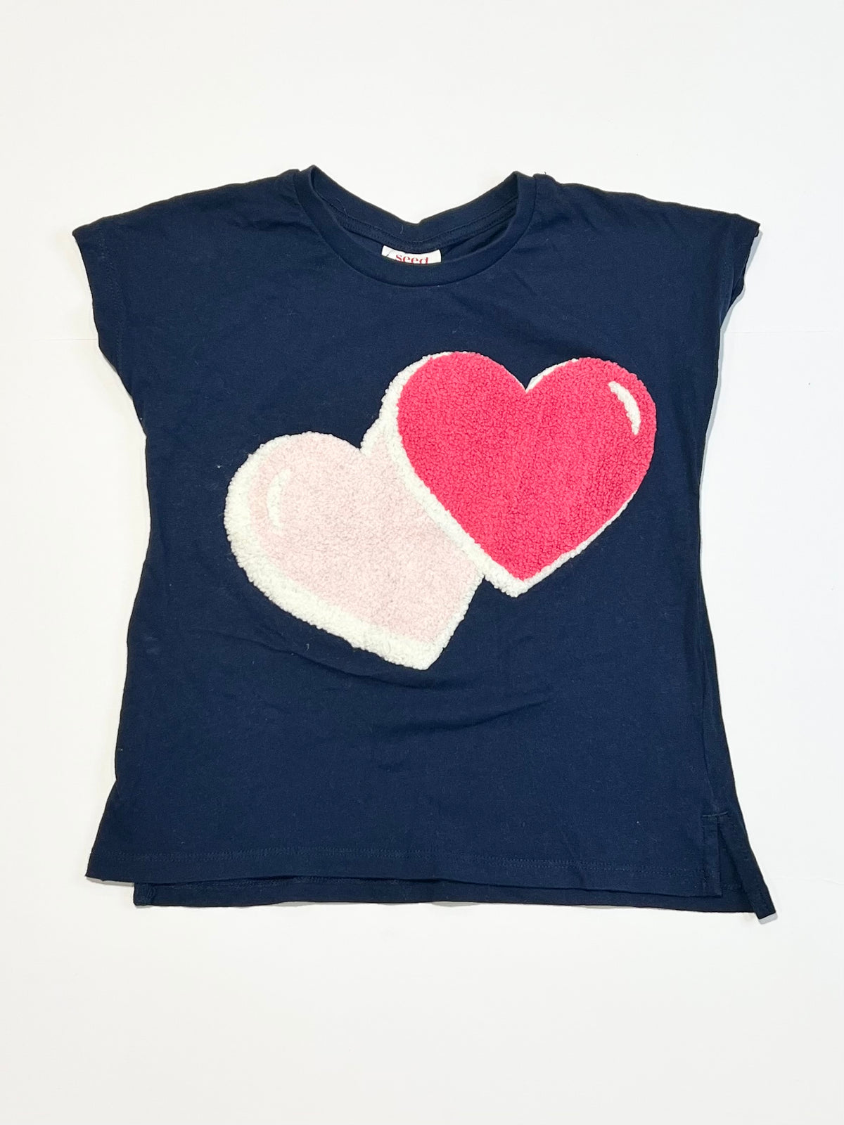 Navy hearts tee - Size 5