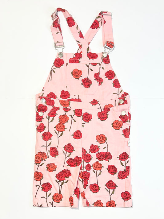 Pink roses shortalls - Size 5
