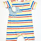 Striped elephant romper - Size 2